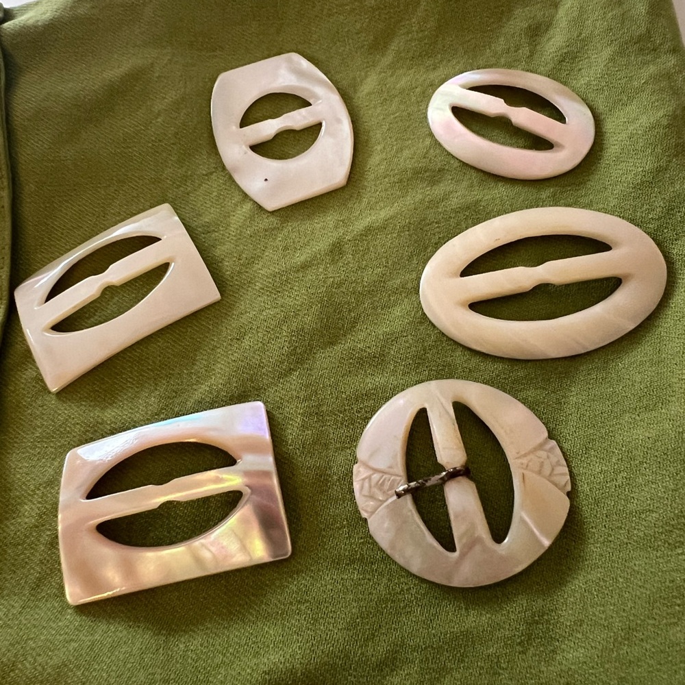 Vintage Mother of Pearl Buckles Small